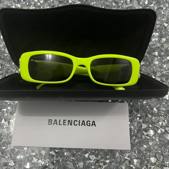 Rectangle Mirror B Acetate Sunglasses neon - Picture 4 of 8